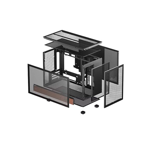 DeepCool CH260 WOOD mATX Micro Tower Gaming Casing (Black) - 4