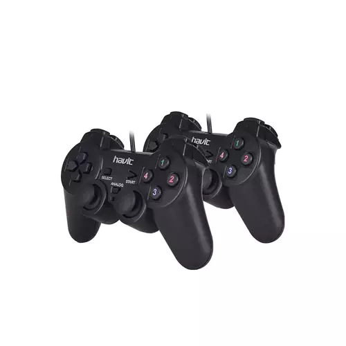 Havit HV-G61 USB Black Double Game Pad With Vibration - 1