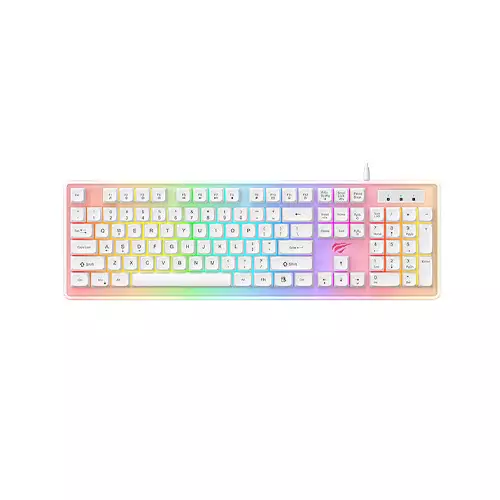 HAVIT KB876L GAMING RGB KEYBOARD (WHITE)