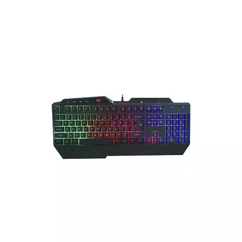HAVIT KB889CM RAINBOW WIRED BLACK GAMING KEYBOARD, MOUSE & MOUSE PAD COMBO-1