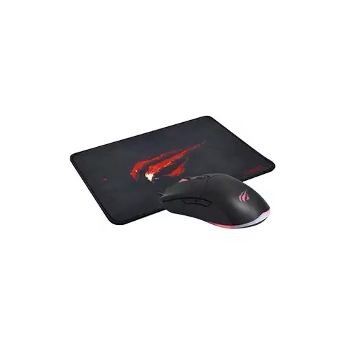HAVIT KB889CM RAINBOW WIRED BLACK GAMING KEYBOARD, MOUSE & MOUSE PAD COMBO-2
