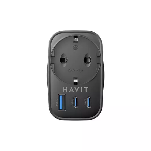 HAVIT UC142 30W 4 IN 1 GaN USB Travel charger with Plug Adapter-1