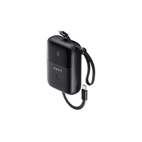 Havit PB5215 USB-C 10000mah Digital Display Power Bank With Lightning Cable-6