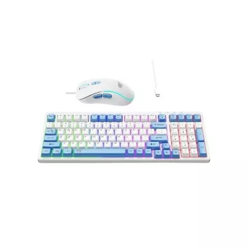 HAVIT KB891CM USB Rainbow Backlit Keyboard & Mouse Combo - 1