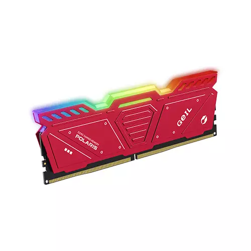 GEIL POLARIS 32GB (16GB X 2) DDR5 5200MHZ RGB DESKOTP RAM (RED)-gallery-1