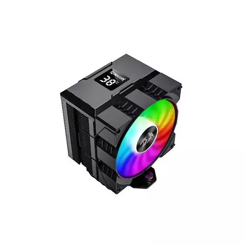 REDRAGON CC-1014  CPU Cooler With Temperature Display 9cm RGB Fan 4 Heat Pipes-gallery-1