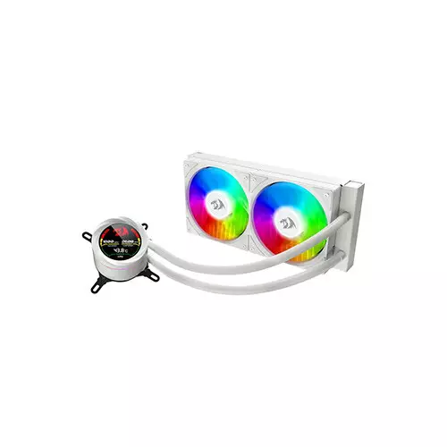 Redragon CCW-1019 RGB 240mm AIO Liquid CPU Cooler with Digital Display White