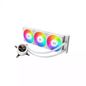 REDRAGON CCW-1017 360 CPU Liquid Cooler With Temperature Display 3x 12cm RGB Fans White