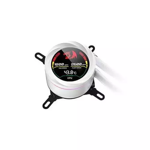 REDRAGON CCW-1017 360 CPU Liquid Cooler With Temperature Display 3x 12cm RGB Fans White-gallery-1