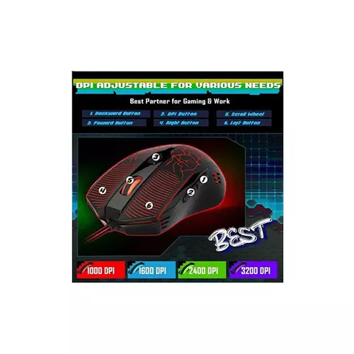 Redragon S107-BA RGB Wired Mechanical Keyboard & Mouse Gaming Combo - 2