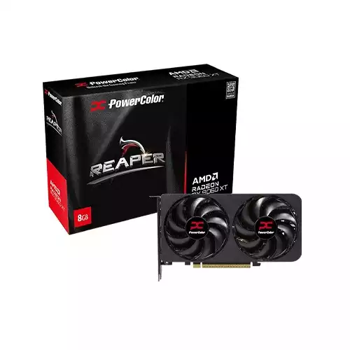 PowerColor Reaper AMD Radeon RX 9060 XT 8GB GDDR6 Graphics Card (Black)