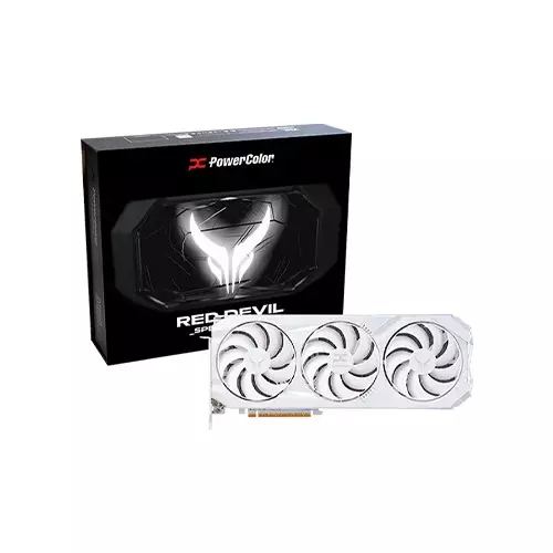 PowerColor Red Devil Spectral White AMD Radeon RX 9070 XT 16GB GDDR6 Graphics Card (White)
