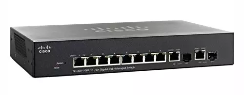Cisco SG300-10PP 10-Port Gigabit PoE+ Managed Switch