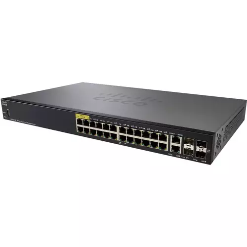 Cisco SG350-28P 350 Series 28-Port PoE+ Managed Gigabit Ethernet Switch-gallery-1