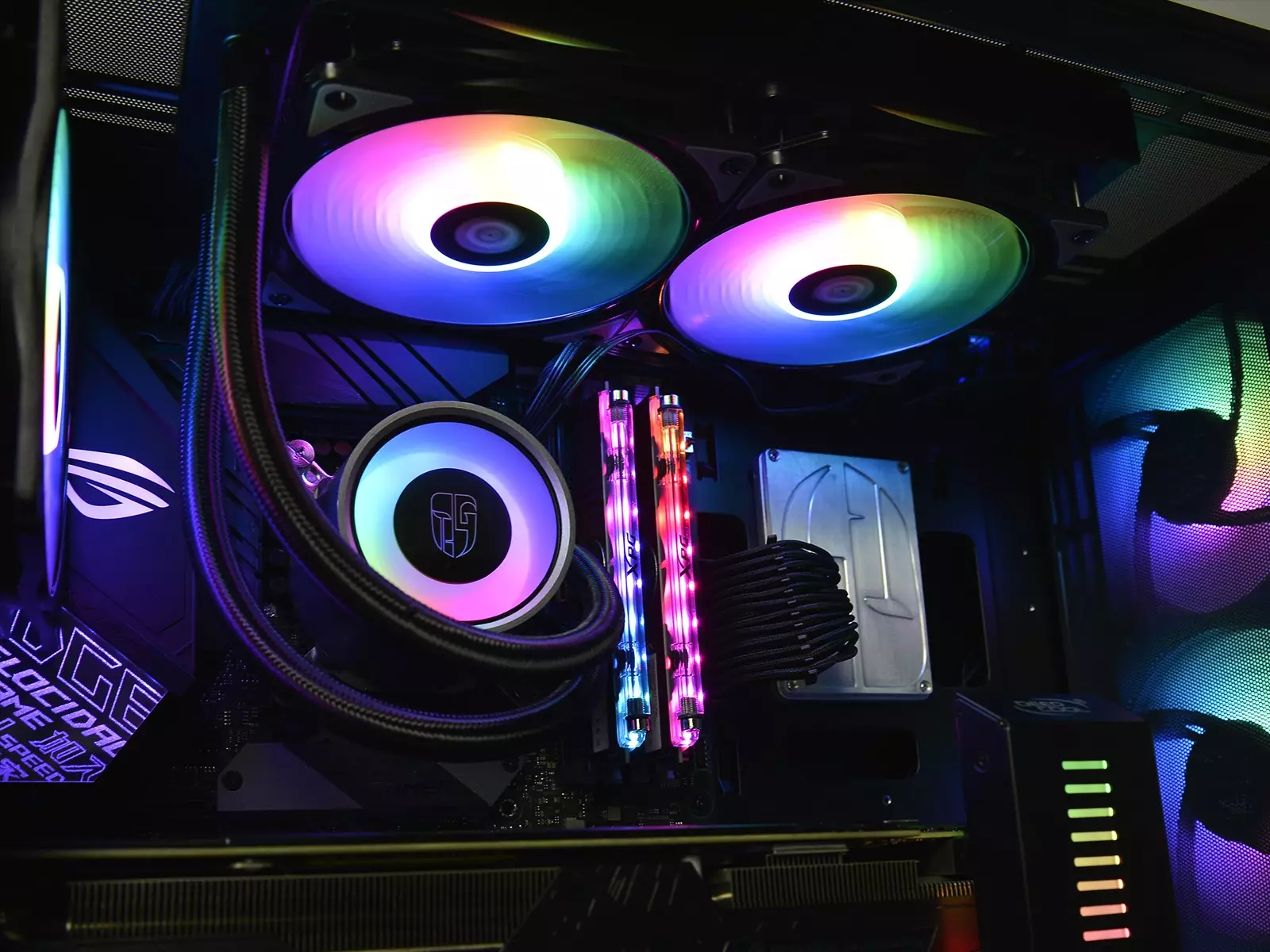 DeepCool Castle 240 ARGB V2 240mm All in One Liquid CPU Cooler - 3