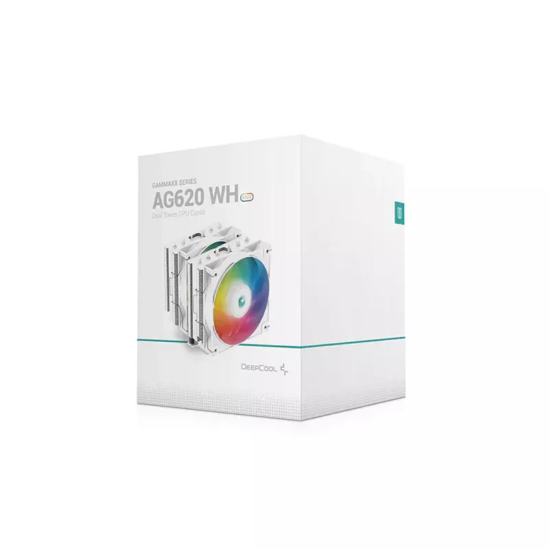 DEEPCOOL AG620 WH ARGB 120MM DUAL TOWER CPU AIR COOLER-1