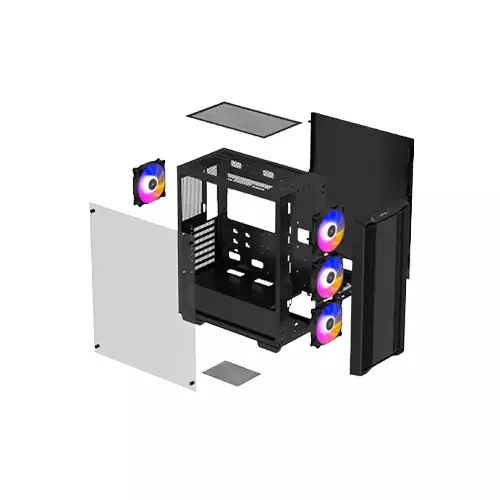 DEEPCOOL CC560 FS TEMPERED GLASS MID-TOWER ATX CASE - 4