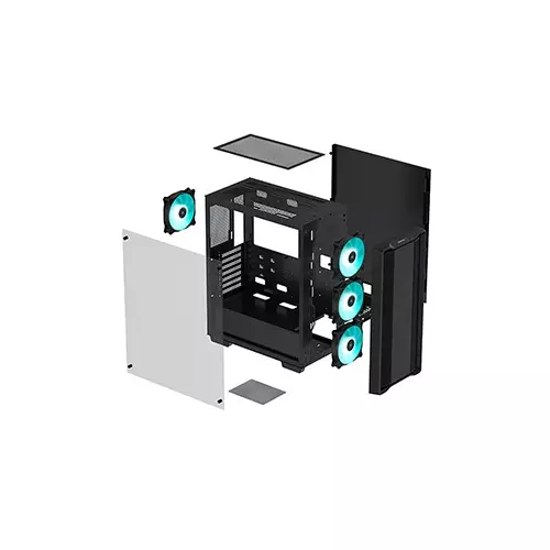 Deepcool CC560  V2 High Airflow 4X Pre-Installed Mid-Tower Case - 3