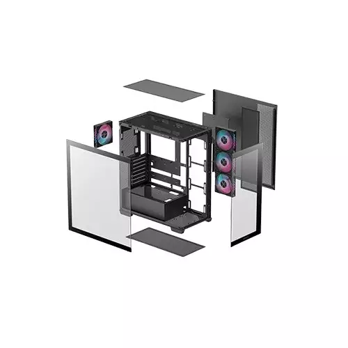 Deepcool CG580 4F Mid Tower ATX Black Computer Case-gallery-4