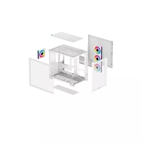 Deepcool CG530 4F Mid Tower ATX White Computer Case-11