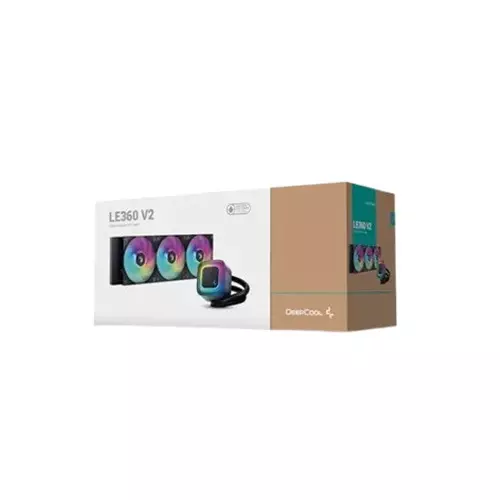 DeepCool LE360 V2 360mm RGB Liquid CPU Cooler Black - 5