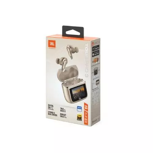 JBL Tour Pro 3 True Wireless Noise Cancelling Earbuds (Latte) - 0