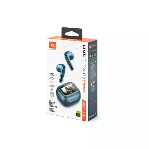 JBL Live Flex 3 Adaptive Noise Cancelling TWS Earbuds (Blue) - 0