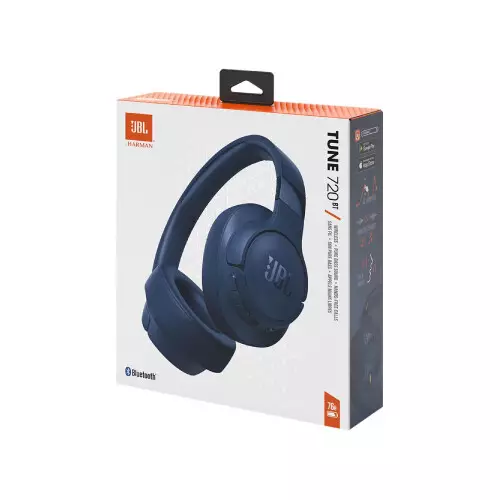 JBL Tune 720BT Wireless Over Ear Headphones (Blue) - 0