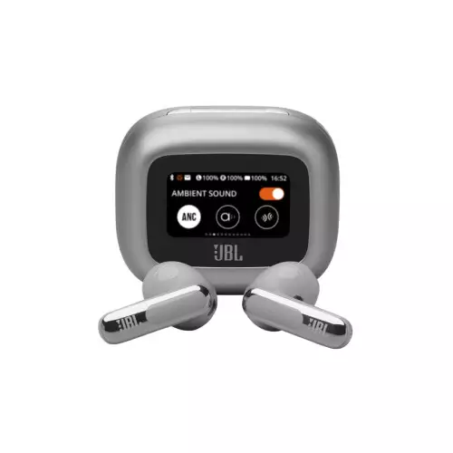 JBL Live Flex 3 Adaptive Noise Cancelling TWS Earbuds (Silver)