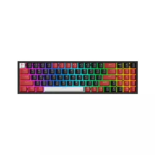 REDRAGON K628 PRO RGB (RED SWITCH) BLACK-RED BLUETOOTH (TRI MODE) GAMING KEYBOARD