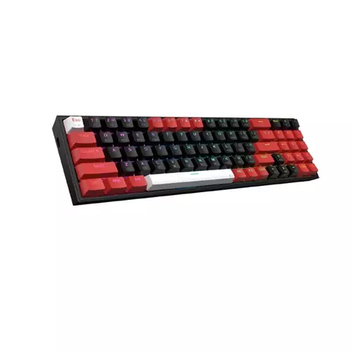 REDRAGON K628 PRO RGB (RED SWITCH) BLACK-RED BLUETOOTH (TRI MODE) GAMING KEYBOARD - 1