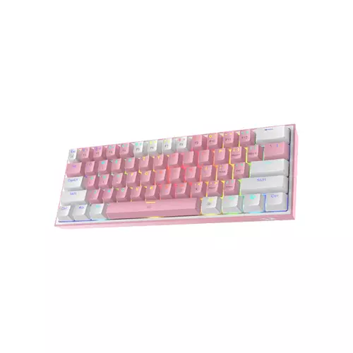REDRAGON K617 FIZZ 60% WIRED RGB GAMING KEYBOARD (WHITE & PINK MIXED-COLORED) - 2