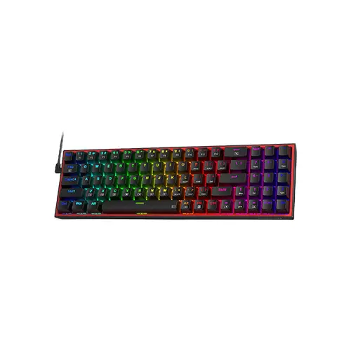 REDRAGON K628 POLLUX 75% RGB (RED SWITCH) BLACK WIRED GAMING KEYBOARD