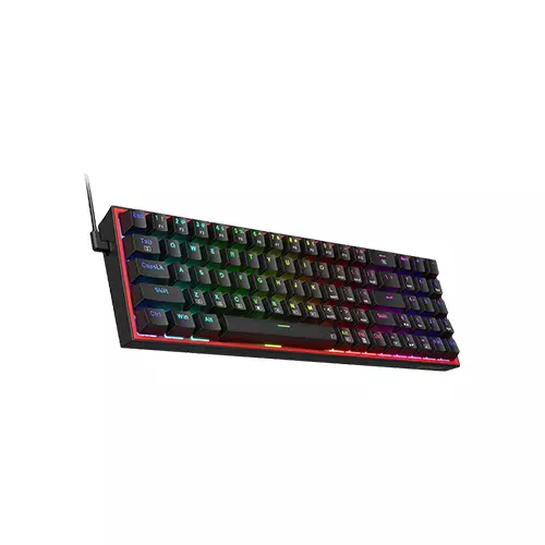 REDRAGON K628 POLLUX 75% RGB (RED SWITCH) BLACK WIRED GAMING KEYBOARD - 2