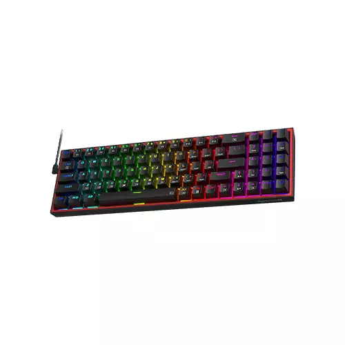 REDRAGON K628 POLLUX 75% RGB (RED SWITCH) BLACK WIRED GAMING KEYBOARD - 3