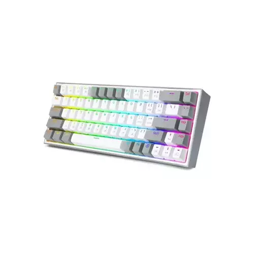 Redragon K631 Castor 65% Wired RGB Gaming Keyboard (White-Gray)