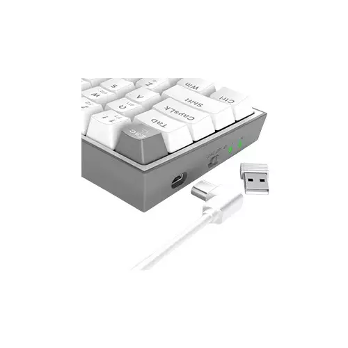 Redragon K705 PRO Tri-Mode rainbow mechanical Gaming keyboard (White Gray) - 7