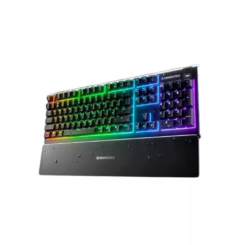 SteelSeries Apex 3 RGB Water Resistant Whisper Quiet Keyboard - 1