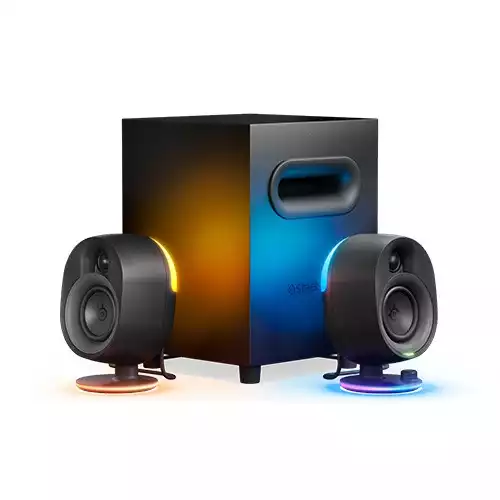 SteelSeries Arena 7 Immersive 2.1 Gaming Speaker System with Reactive Illumination