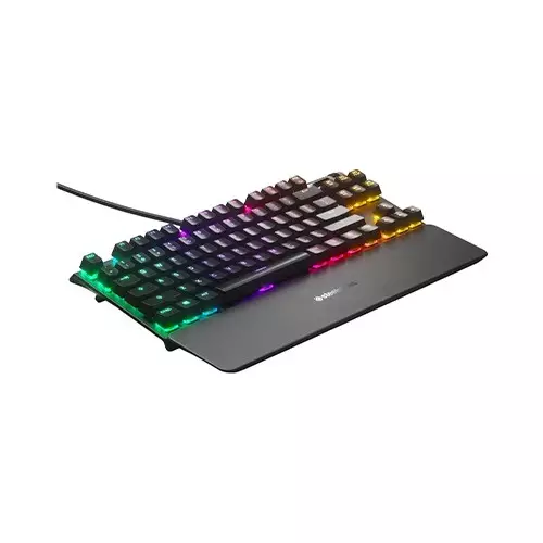 SteelSeries Apex 7 TKL Compact RGB Backlit Red Switch USB Passthrough and Media Controls Linear and Quiet Mechanical Gaming Keyboard with OLED Smart Display - 2