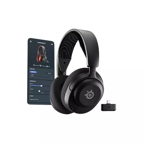 SteelSeries Arctis Nova 5 Wireless RGB Gaming Headset (Black)-gallery-3
