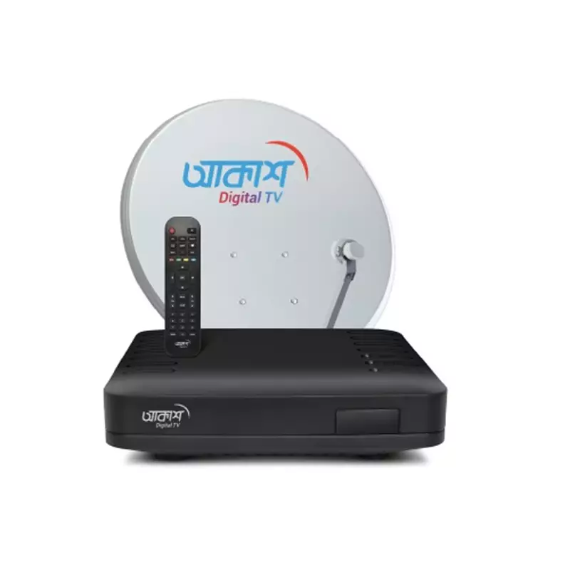 AKASH DTH FULL SETUP (BASIC) WITH 132+ LIVE TV CHANNEL AND 72+ FULL HD CHANNEL (ONLY BOX)