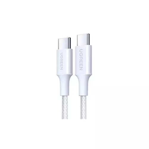 UGREEN L502 100W 1M Braided Fast Charging  Type-C to Type-C Cable (White)