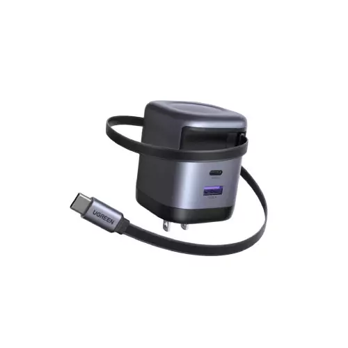 UGREEN 65W GaN Fast Charger with Retractable Cable-gallery-1