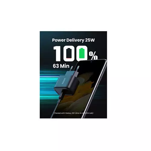 UGREEN CD250 25W PD Mini Fast Charger With 2M USB C to C Cable - 1