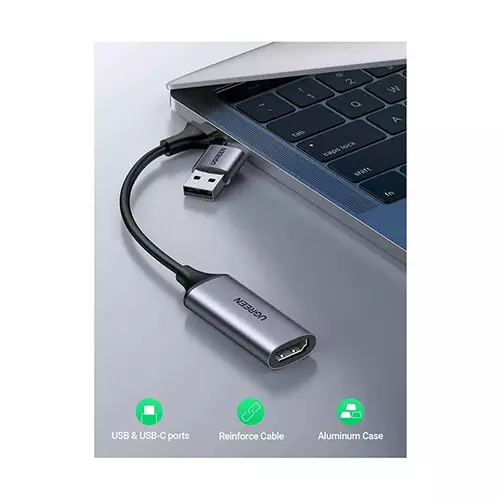 Ugreen CM489 (40189) HDMI Female to USB-C & USB-A Male Video Capture Card - 1