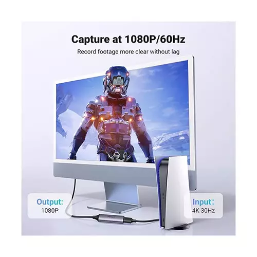 Ugreen CM716 (25854) Type-C & USB Male to HDMI Female Video Capture Card - 2