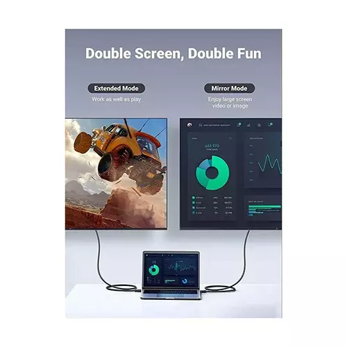 UGREEN DP101 (10204) 5M DP Male to HDMI Male Cable-gallery-2