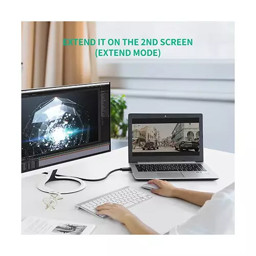 UGREEN DP105 (10247) 1.5M DP Male to VGA Male Cable - 1