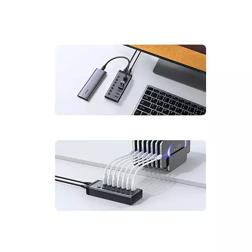 UGREEN CM482 USB Male to 10 USB Female 1 Meter Black USB HUB  (30779)-gallery-1